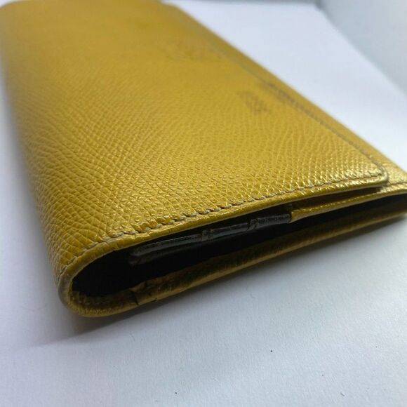 Authentic Loewe Yellow Leather Long Designer Wallet / Clutch - Picture 4 of 10